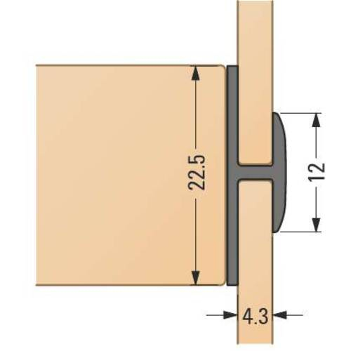 Profil tip "H" pentru perete posterior 4 mm [2]