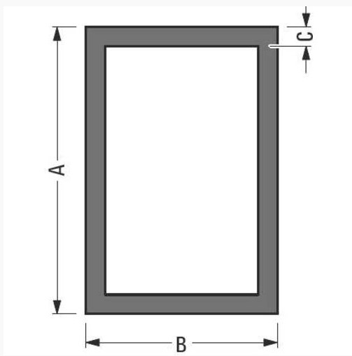 Profil Tub Dreptunghiular din aluminiu 40x20x2 mm [2]