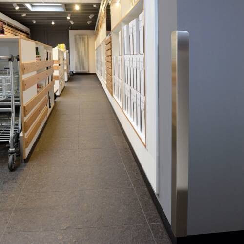 Profil unghiular INOX, 1,25 m – drept cu margine rotunjită [5]