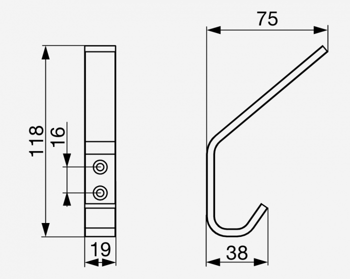  Agățătoare cuier R-Touch23 Hook de la Riex [3]