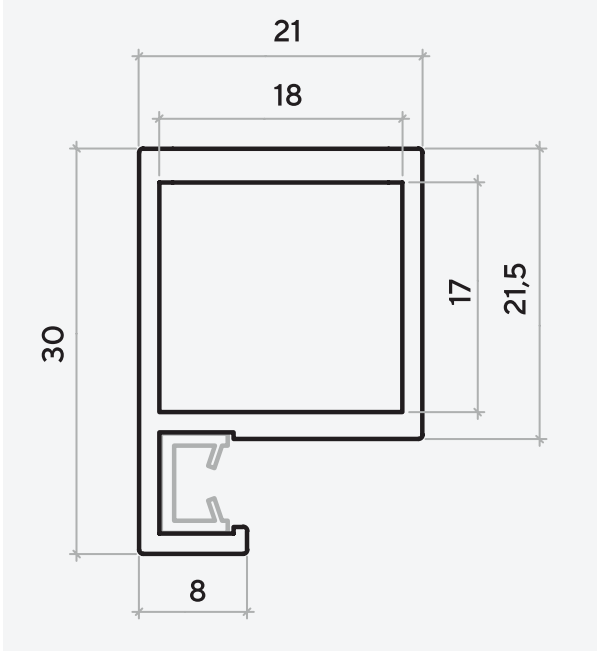  Rama cu profil îngust HH165 de la marca Furnital [2]