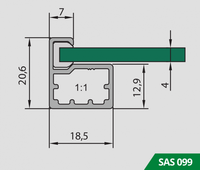 Ramă Profil îngust - Sas 099 finisaj Alb vopsitt [2]