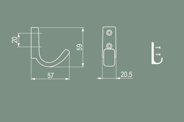    Agățătoarea pentru cuier Rini Hook [3]