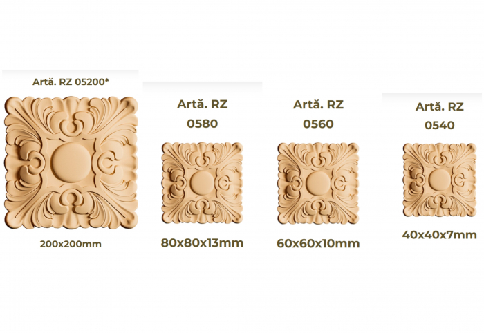 Elemente Decorative Rosette Lemn și MDF - Modelul RZ 05200 [2]