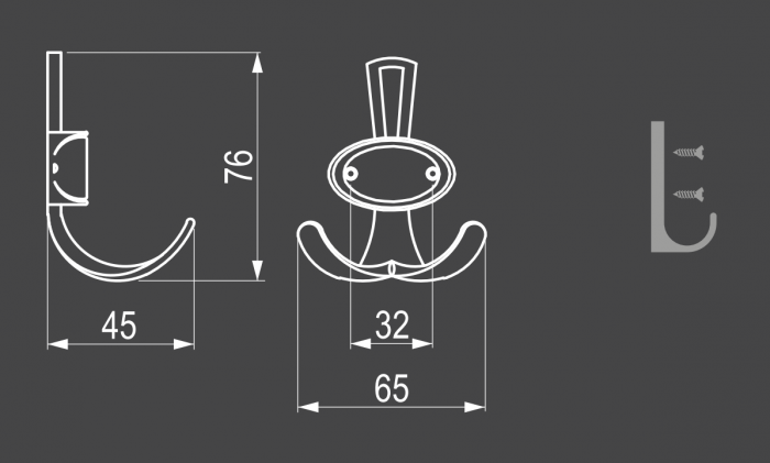 Rubico Hook  65 x 76 mm [2]