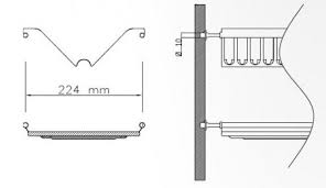 picurător/Scurgător inox pentru vase corp superior 600mm [4]
