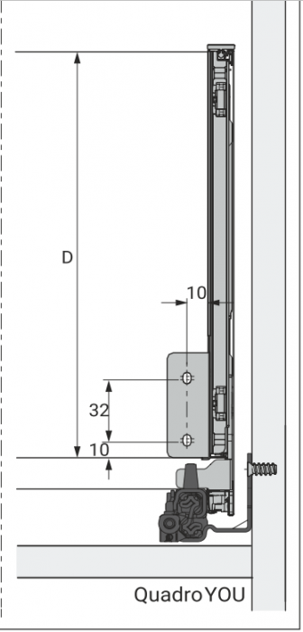 Sertar  AvanTech You laterale Metalice h 251 și Amortizare, marca Hettich [10]
