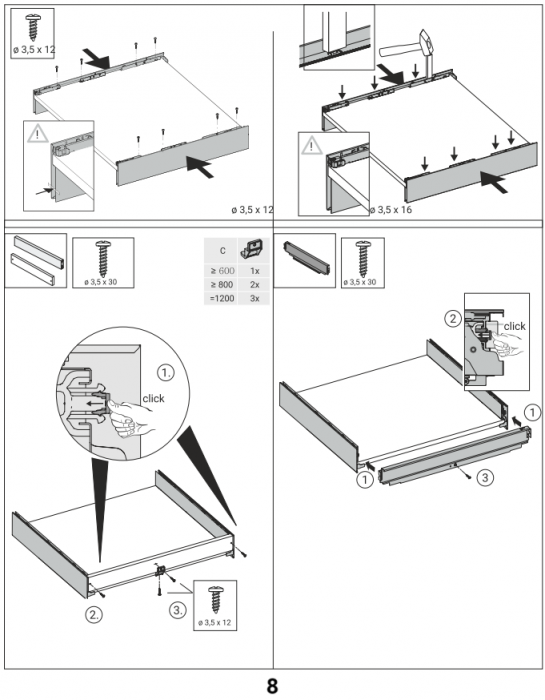 Sertar  AvanTech You laterale Metalice h 251 și Amortizare, marca Hettich [15]