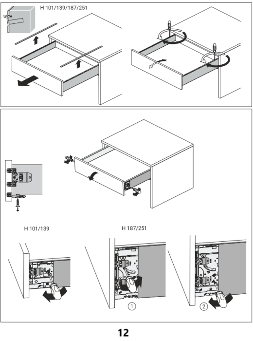 Sertar  AvanTech You laterale Metalice h 251 și Amortizare, marca Hettich [19]