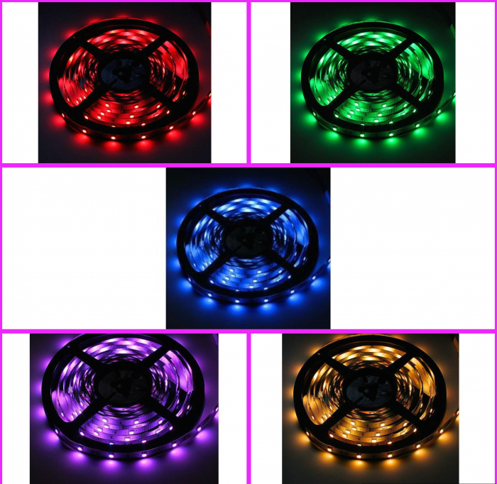 Set 2 - Bandă Led RGB IP20 sau IP45, controler și telecomandă [2]