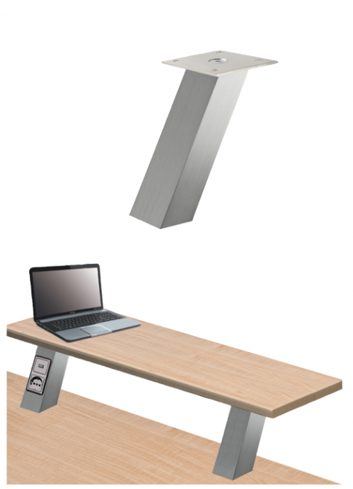 Set 2 Picioare/Console metalice  ∠62° [4]