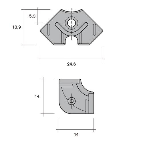 Set Colț Interior pentru Profil - Fixare geam,  formă rotundă [4]