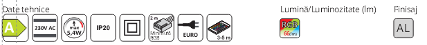 Set cu 3 spoturi Led RGB Square marca Design Light [8]