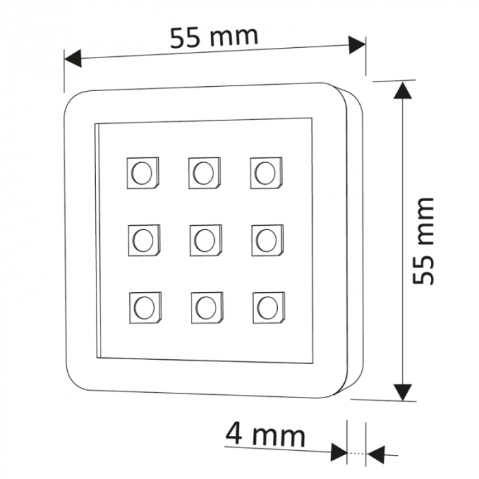 Set cu 3 spoturi Led RGB Square marca Design Light [2]