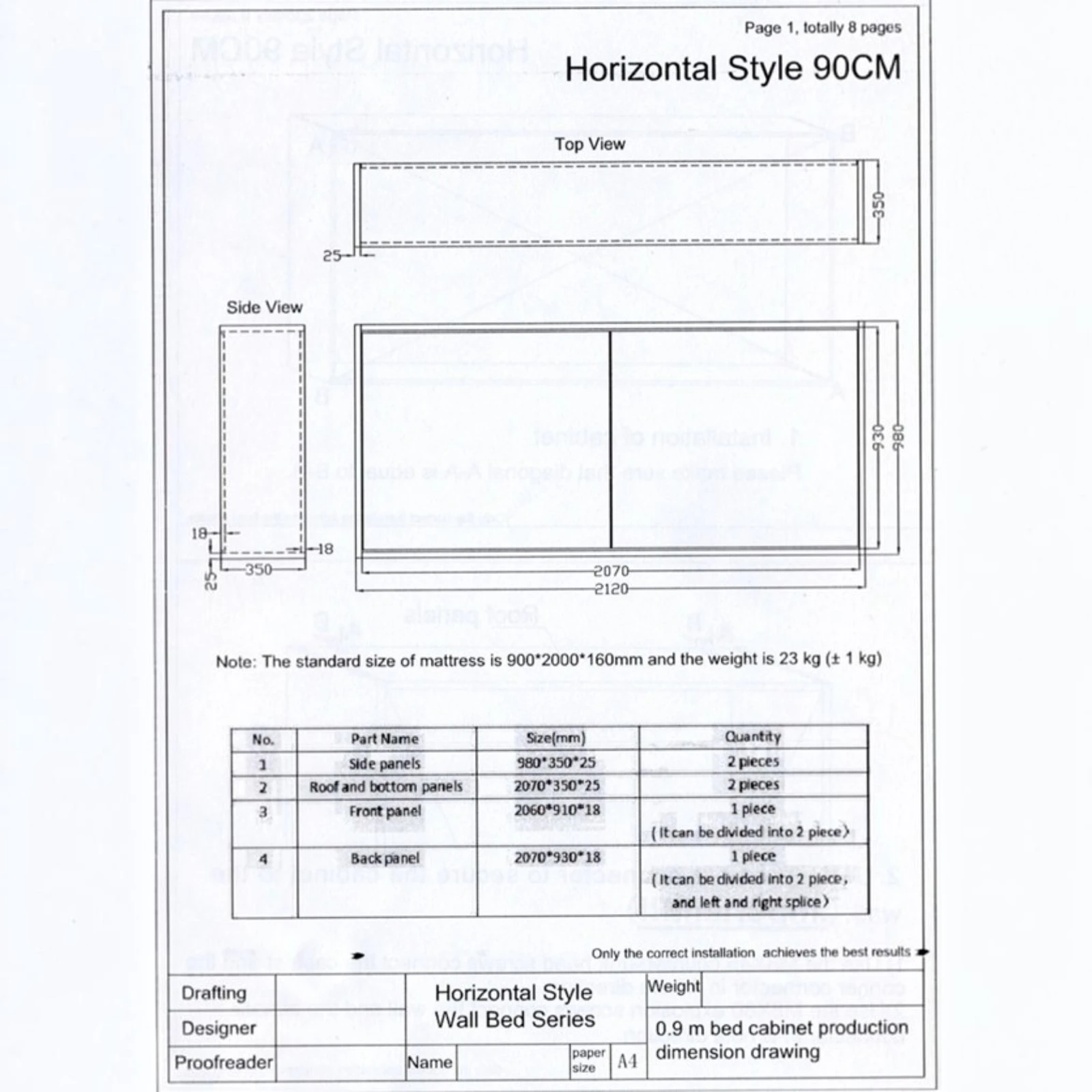 Sistem de pat rabatabil orizontal - Eksan [4]