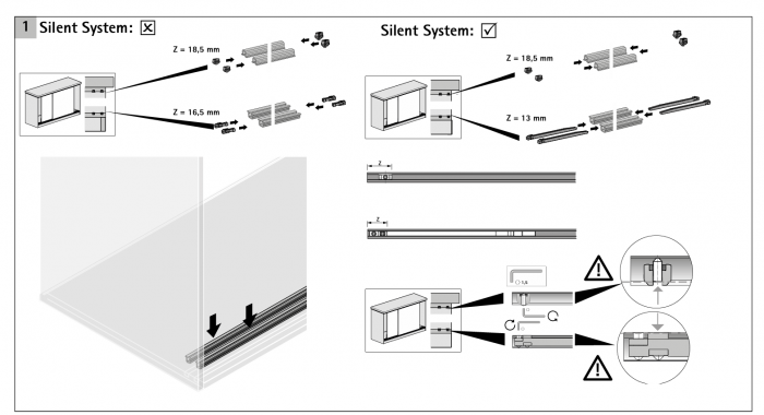 SlideLine M- Set componente (de rulare și ghidare) cu Silent System [13]