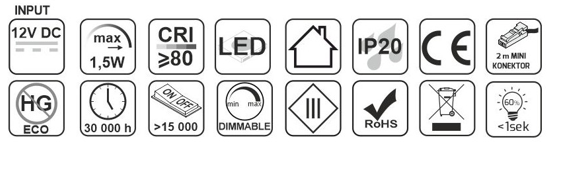 Set 3 Spoturi LED Orbit cu 16 leduri&1.5W/spot marca Design Light [4]