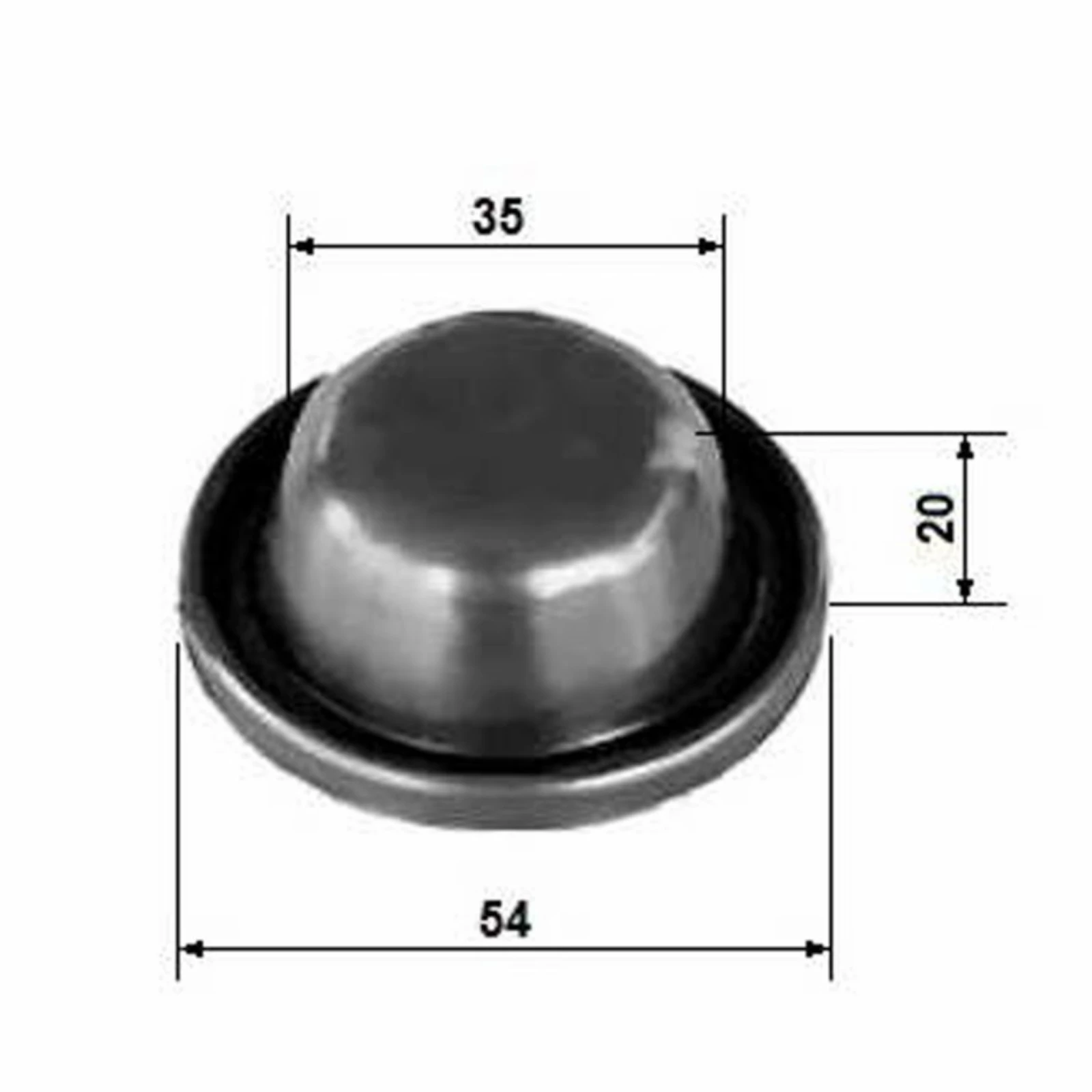 Set picioare plastic pentru mobilier tapițat – profil semisferic, h 20 mm [1]