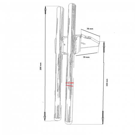 Picior mobilier TwinBar h 150 mm [1]