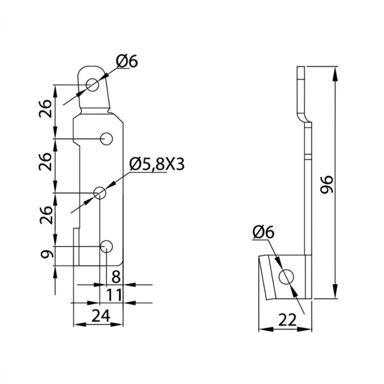Balama metalică de colț pentru îmbinare panouri MDF și mobilier [2]