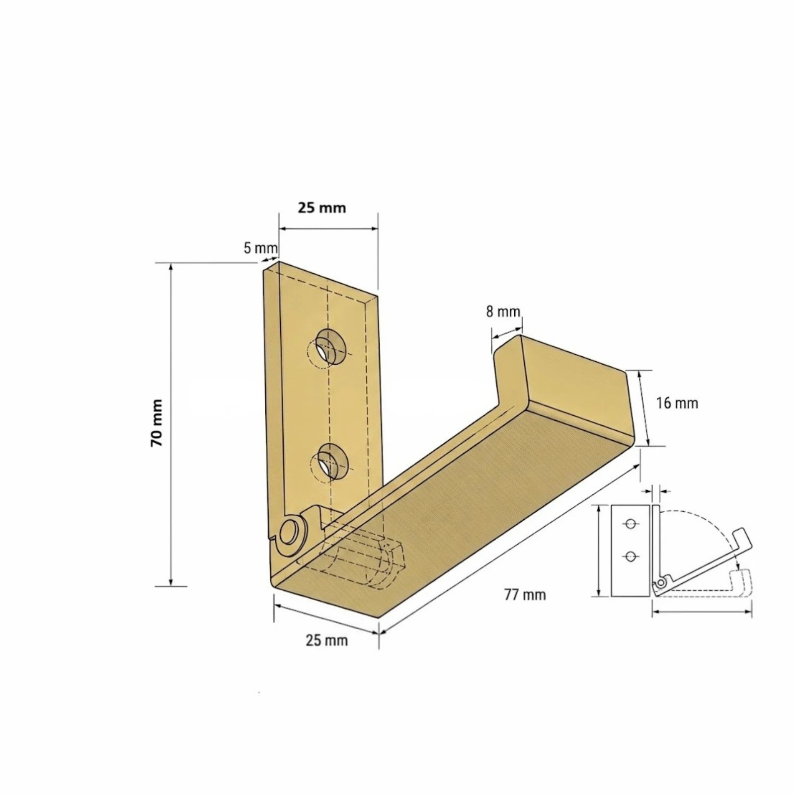 Agatatoare Cuier Compact , model pliabil, 70x77 mm [1]