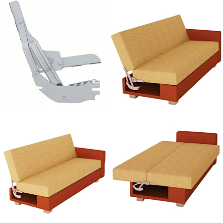 Accesorii și mecanisme pentru canapele și mobilier tapițat - Mecanism VG Click-Clack în 3 trepte pentru canapea
