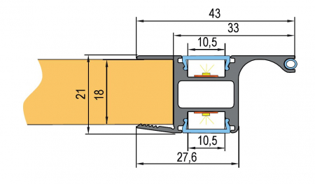 Profil Gola Lucera cu 2 LED-uri [1]