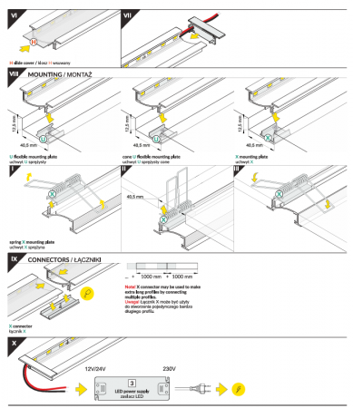 Profil LED Flat8 - profil parabolic încastrat [6]