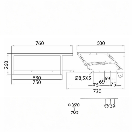 Mecanism VG Corner pentru canapea – extensie semicirculara [3]