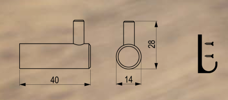 Balo Hook- cuier Tulip Negru mat [2]