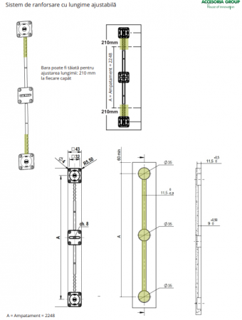 Aliante - Kit 3 uși 25 mm, H=33 mm, 85 Kg [5]