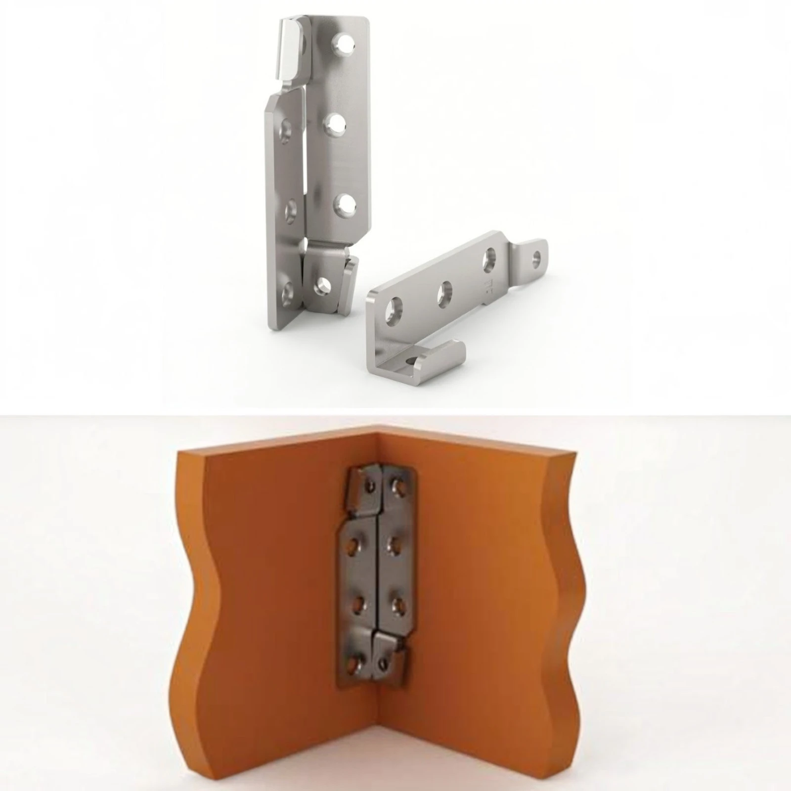 Balama metalică de colț pentru îmbinare panouri MDF și mobilier [1]