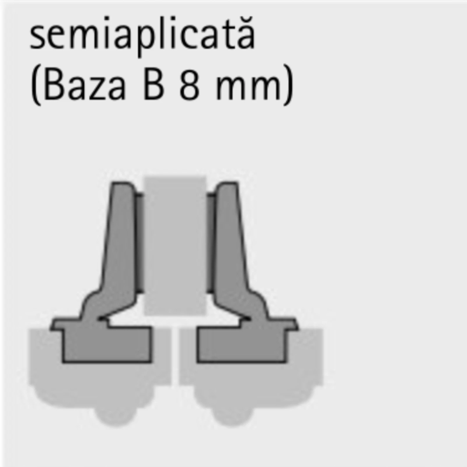 Balama semi-aplicata pentru usi groase (26 - 43 mm) Intermat 9935 -T22/40 uși profilate [1]