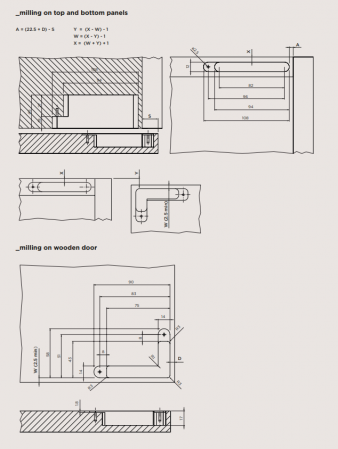Balamalele ascunse HH165 pentru rame de aluminiu marca Furnital [10]