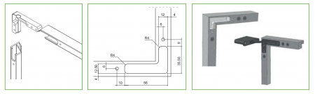 Balamalele ascunse HH165 pentru rame de aluminiu marca Furnital [11]