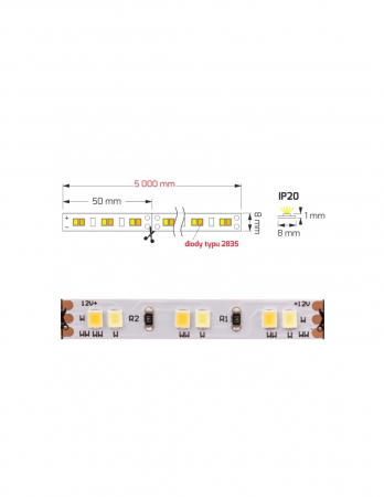 Banda LED Bicoloră Premium 60W/5m 600 Led-uri [6]