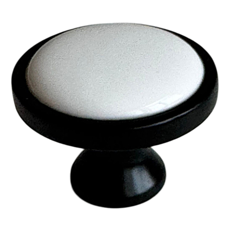 Manere & Butoni Mobilier - Buton mobilier Antichizat Porțelan VG  Ø32mm