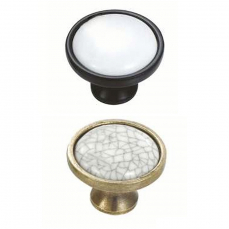 Buton mobilier Antichizat Porțelan VG  Ø32mm [11]