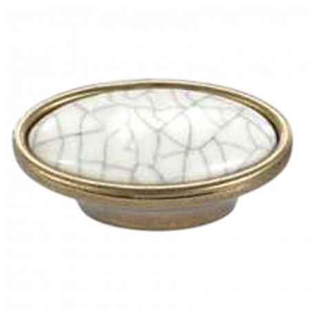 Manere & Butoni Mobilier - Buton mobilier Antichizat Porțelan VG  oval