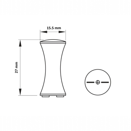 Buton Ruza Ø 15.5mm h 27 mm [1]