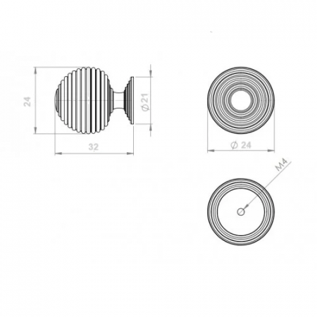 Buton Small Neck Auriu Mat [1]