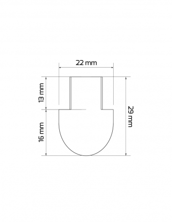 Capac pentru capăt Profil Led INLine [1]