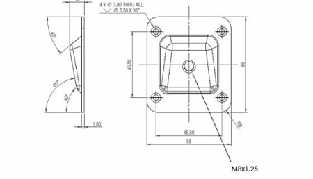 Conector ∠10° fixare picior mobilier [1]