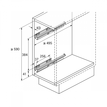 Cos Jolly Hettich cu deschidere Push-Open [3]
