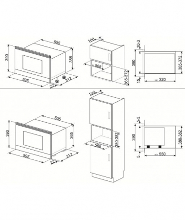 Cuptor cu microunde, incorporabil MP822PO [2]