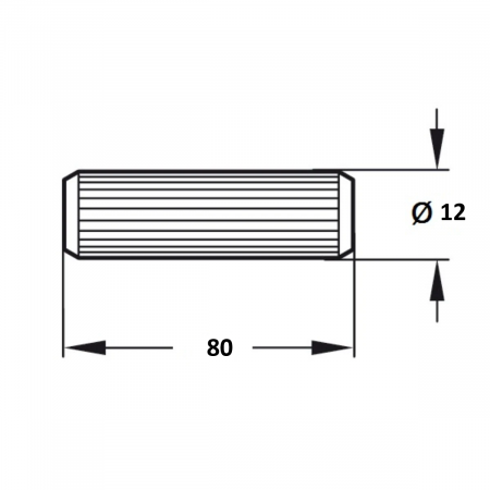 Dibluri lemn Padouk canelate – Ø 12 mm [3]