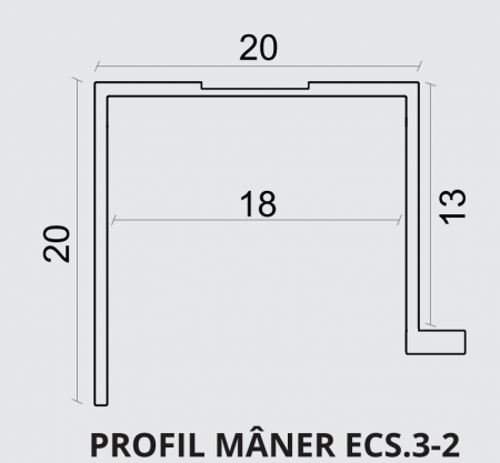 Profil Maner pentru Usi Glisante - Eco Slide - Profil mâner ECS.3-2