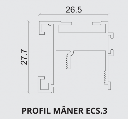 Eco Slide - Usi glisante - Eco Slide - Profil mâner ECS.3