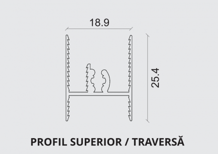 Eco Slide - Profil superior/traversă 3 m [1]