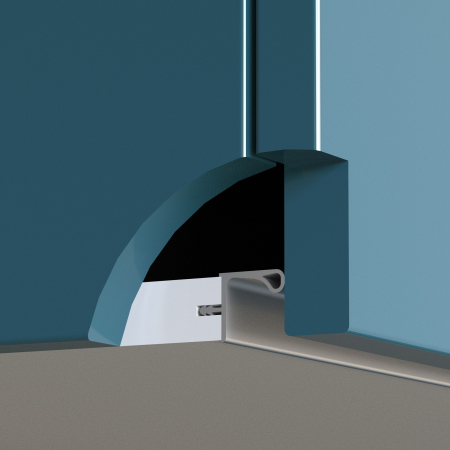 Profil GOLA finisaje Negru / Alb / Inox 4m pentru corpurile suspendate, marca OPES [4]